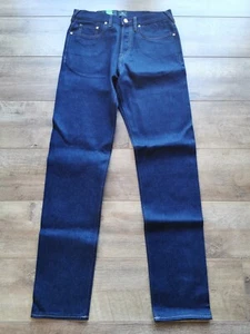Paul Smith Jeans Mens Classic Fit W31 L34 Rigid Jeans BNWT Blue Button Fly Zebra - Picture 1 of 15