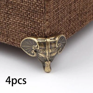 4 Pieces Wood Case Feet Leg Corner Protector Elephant Trunk for Office Shops - Picture 1 of 7