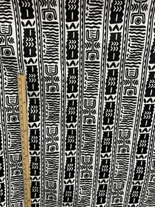 WHITE BLACK African Wax Print Fabric 100% Cotton (45 in.) Sold By The Yard - Picture 1 of 1