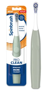 New Spinbrush Pro+ Deep Clean Electric Toothbrush, Soft, Sage Green, 1 Count - Picture 1 of 9