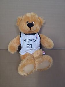 Tim Duncan San Antonio Spurs NBA 13" Plush Bear #21 Jersey Vintage Y2k 