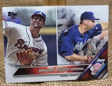 2016 Topps Update John Gant Hunter Cervenka RC Baseball Card US53 Braves A8