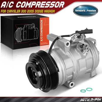 Brand New AC Compressor with Clutch for Chrysler 300 Dodge Magnum 2005 V6 2.7L - Image 1 of 4