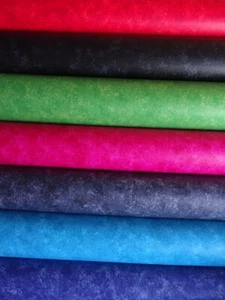 beschichtete Baumwolle laminiert uni blau türkis rot grün pink grau meliert - Bild 1 von 8