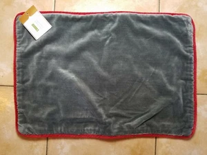 Pottery Barn Piped Velvet Contrast Ebony Cherry Lumbar Pillow Cover 20" #2751 - Picture 1 of 2