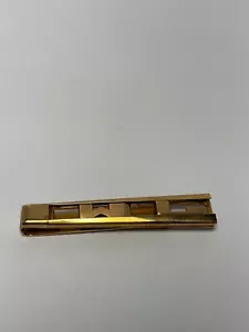 Fermasoldi vintage cravatta tono oro MCM "WL" monogramma iniziale firmato SWANK - Foto 1 di 6