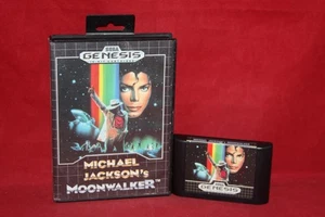 Michael Jackson's Moonwalker (Sega Genesis 1990) Authentic Game Cartridge + Case - Picture 1 of 8