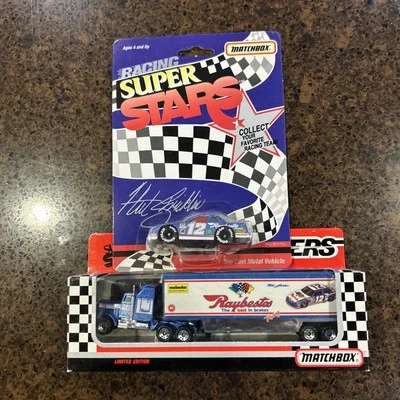 Matchbox NASCAR 1992 1/87 Transporter y 1/64 coche de carreras Raybestos Foto 1 de 4