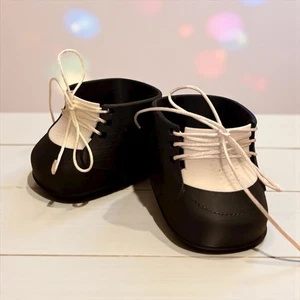 Replacement Shoes 16” Cabbage Patch 3D Printed Black White Dress Shoes - Picture 1 of 1