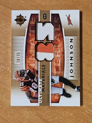 2007 Ultimate Collection 2 Color Patch Chad Johnson Card #UM-CH #10/35 - Image 1 of 4