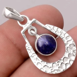 Natural Sodalite 925 Sterling Silver Pendant Jewelry P-1343 - Picture 1 of 5