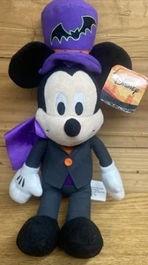 DISNEY Halloween Mickey Plush Count Dracula Disney Ages 2+ 12 Inch - Picture 1 of 11