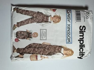 Simplicity Pattern 9920 Daisy kingdom Child 3-8 Misses XS-XL Overalls 18” Doll - Picture 1 of 8