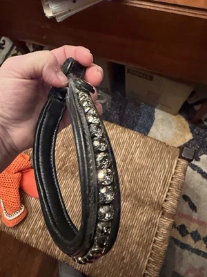 Diamante Negro Swarovoski Cristal Patente Halter Ego Browband Foto 1 de 4