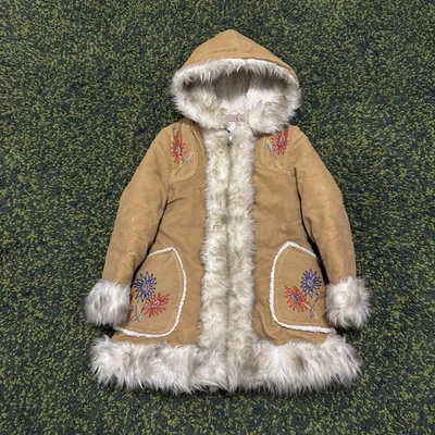 Canadian Garment Full Zip Fur Jacket AW 104 Girls Youth Medium M/L - Image 1 of 4