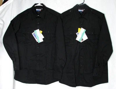 Nuevo Lote de 2 Camisas Uniformes Tácticos Negras Blauer Streetgear 8703X Para Hombres M Policía Foto 1 de 4
