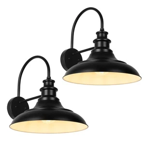 Outdoor Barn Light Fixtures, 16 Inch Large Dome Farmhouse Exterior Wall Mount... - Picture 1 of 9