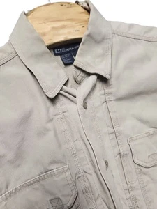 5.11 Tactical Shirt Cotton Canvas Ripstop Long Sleeve Hidden Pocket Vented Large - Picture 1 of 7