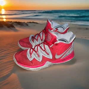 NIKE KYRIE 5 ID CUSTOM RED PINK VDAY COLOR WAY AV7917-991 Rare MENS SIZE 10 Shoe - Picture 1 of 24