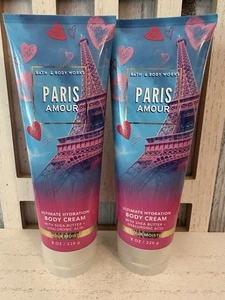 Bath & Body Works LOT x 2 PARIS AMOUR Ultimate Hydration Body Cream Lotion 8oz - Picture 1 of 4