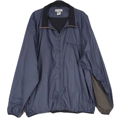 Chaqueta Deportiva Zegna Para Hombre XXL Azul Gris Ripstop Golf Ligera Cremallera Completa Viaje Foto 1 de 4