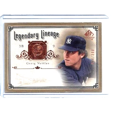 GRAIG NETTLES }}~{( #084/399 - "TARJETA DE LINAJE LEGENDARIO 2005" - ¡YANKEES! Foto 1 de 2