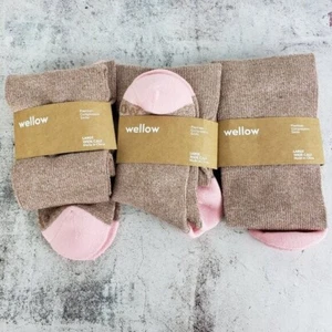 NWT Wellow 3 pair Large Wide Calf Compression Socks Bamboo Blend Unisex - Picture 1 of 9