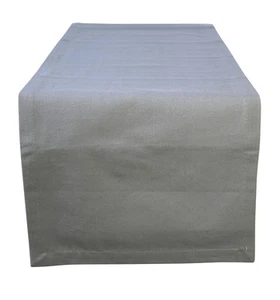 Cotton Table Runner Cool Grey - Picture 1 of 2