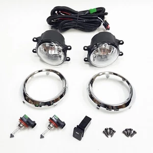 Fit 2011-2017 Toyota Sienna SE Fog Driving Light Lamp Kit Chrome Trim Wires Set - Picture 1 of 8