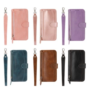For Samsung A73 5G S23 Crossbody Zipper Leather Flip Wallet Card Bag Stand Case - Picture 1 of 38
