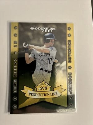 2001 Donruss Production Line /698 Todd Helton #PL-21 - Image 1 of 2