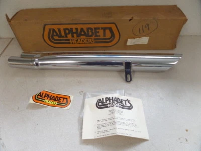 Silenciador de escape Alphabet con deflector 1977 Harley Davidson Sportster 1000 10-1058 Foto 1 de 4