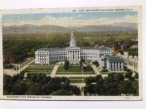 1938 City And County Building Denver Colorado Postcard - Picture 1 of 2