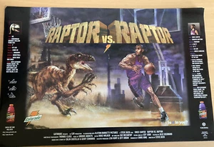 Vintage Raptor Vs Vince Carter Poster 22x15 Gatorade Toronto Raptors Dunk Wettbewerb - Bild 1 von 1