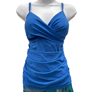 Your Profile Women's Bathing Suit Top Ocean Blue Size 10 NWT SKU 1133 - Picture 1 of 3