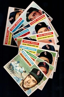 White Sox Lot: 1956 Topps Bob KENNEDY Ron JACKSON Connie JACKSON, POWELL NIEMAN+ - Image 1 of 4