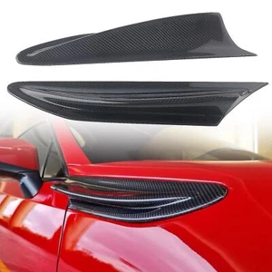 For Subaru BRZ Toyota 86 GT86 12-19 Real Carbon Fiber Side Fender Fin Trim 2PCS - Picture 1 of 9