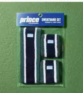 Prince Pickleball Sweatband Set (Headband & Wrist Bands) Green & Black - Picture 1 of 4