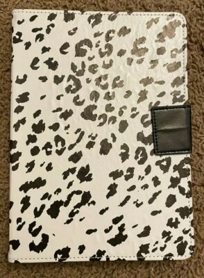 Universal size tablet folio case, Adjustable angle, magnetic, black and white - Image 1 of 4