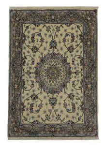 Teppich Keshan Handgeknüpft Perserteppich Orientteppich Tappeto Carpet 136x95cm - Bild 1 von 5