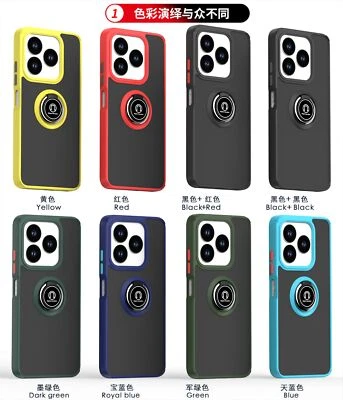 For ZTE Blade V60 Smart, Luxury Hybrid Armor Ring Holder Magnetic Case Cover - Image 1 of 4