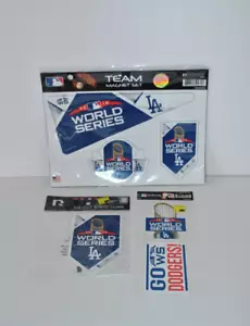 L A Dodgers MLB World Series 2018 Team Magnet/Die Cut & Sticker Set of 3 NIP - Picture 1 of 4