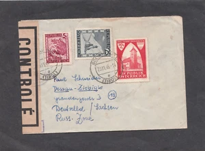 Austria 1946, carta al extranjero i.d. SBZ, censura francesa, Solbad Hall, 1946 - Imagen 1 de 2