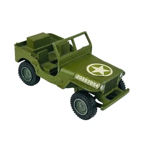 Vintage Dinky Toys 70’s  WW2 US Jeep Willys Army Green Military 4” - Picture 1 of 7