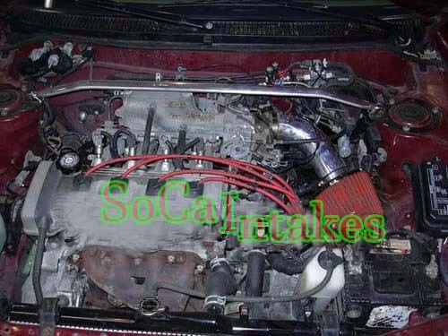 Black Red Air intake system Kit & Filter For 1992-1999 Toyota Paseo 1.5L 4CYL - Image 1 of 1