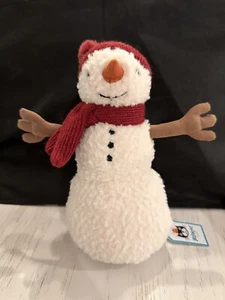 Jellycat Amuseables Teddy Snowman Soft Toy Plush Winter Rare NWT - Picture 1 of 3