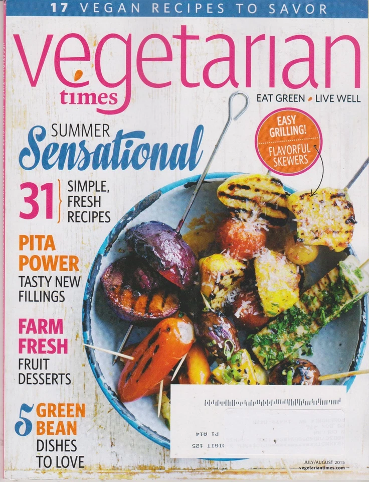 Vegetarian Times July August 2015 Summer Sensational 31 Recipes (Magazine, Veget - Image 1 of 1