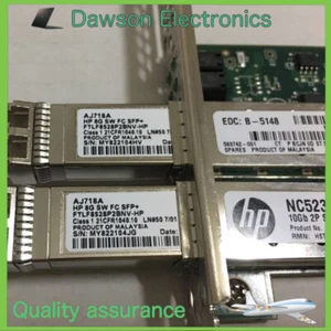 HP NC523SFP Dual Port 593717-B21 Server Adapter + FTLF8528P2BNV HPTransceiver - Picture 1 of 3