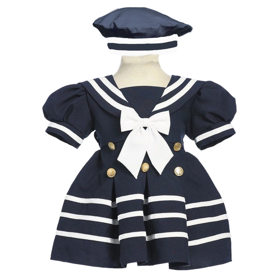 Toddler Girls Sailor dress, Navy Blue ,Size: X-Large  ( 18-24 Month) - Image 1 of 1