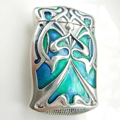 Silver Plate Art Nouveau Vesta - Image 1 of 3